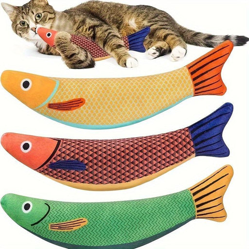 crinkle mackerel cat toy with catnip - MRSLM