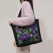 phoenix embroidered shoulder bag, view 13 - MRSLM