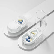 portable 2-in-1 pill cutter and storage box, view 3 - MRSLM