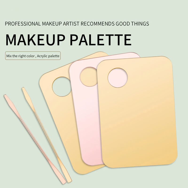 Acrylic makeup palette with spatula, view 4 - MRSLM