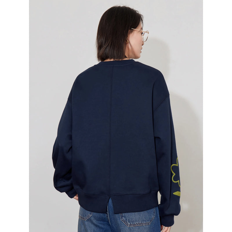 women's floral round neck pullover, view 11 - MRSLM