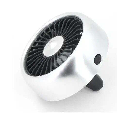 USB Car Vent Fan with 3 Speeds & Colorful LED Light