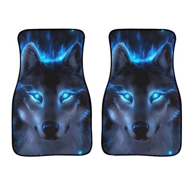 Universal Blue Wolf Car Floor Mats