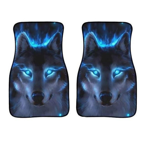 blue wolf car floor mats - MRSLM