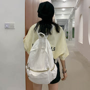 retro washed canvas backpack, view 2 - MRSLM
