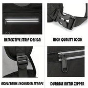 Adjustable reflective running chest bag, view 3 - MRSLM