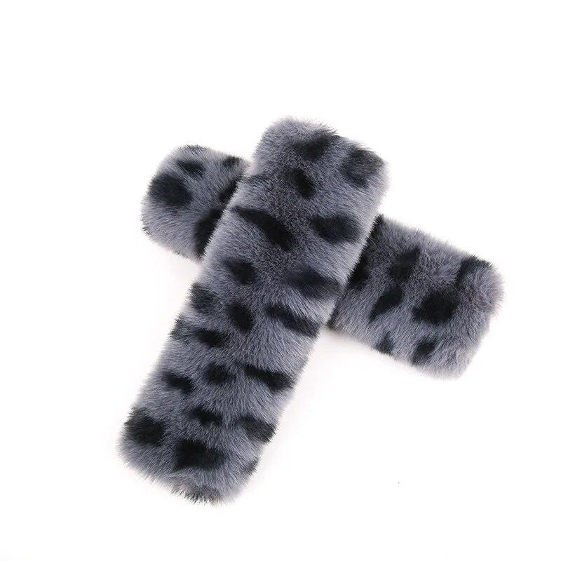 leopard print seat belt shoulder pad, view 4 - MRSLM
