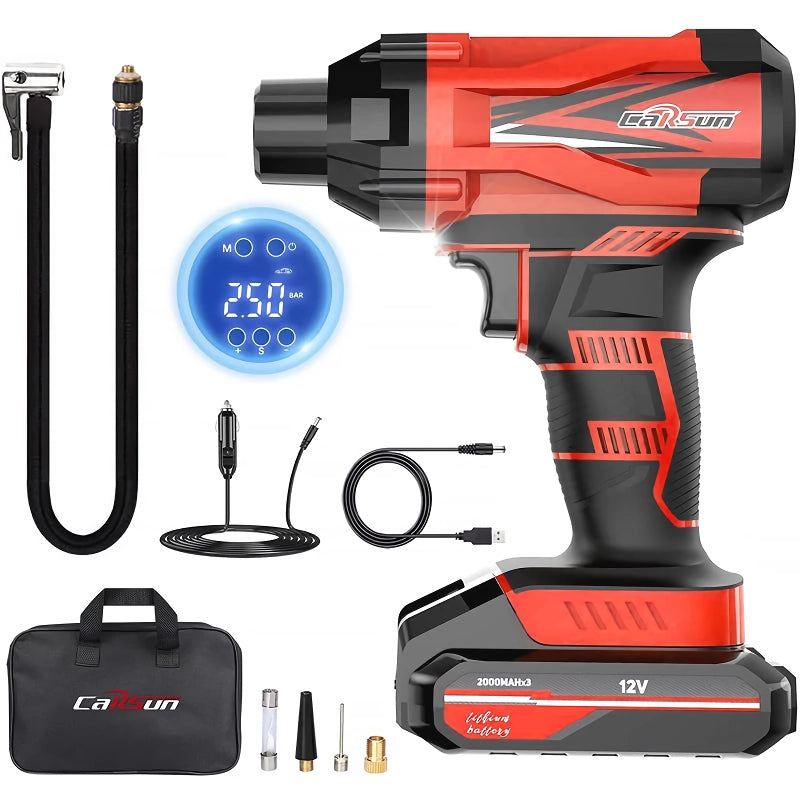 portable wireless handheld air compressor, view 3 - MRSLM