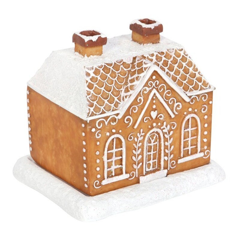 christmas ginger cottage incense burner, view 3 - MRSLM