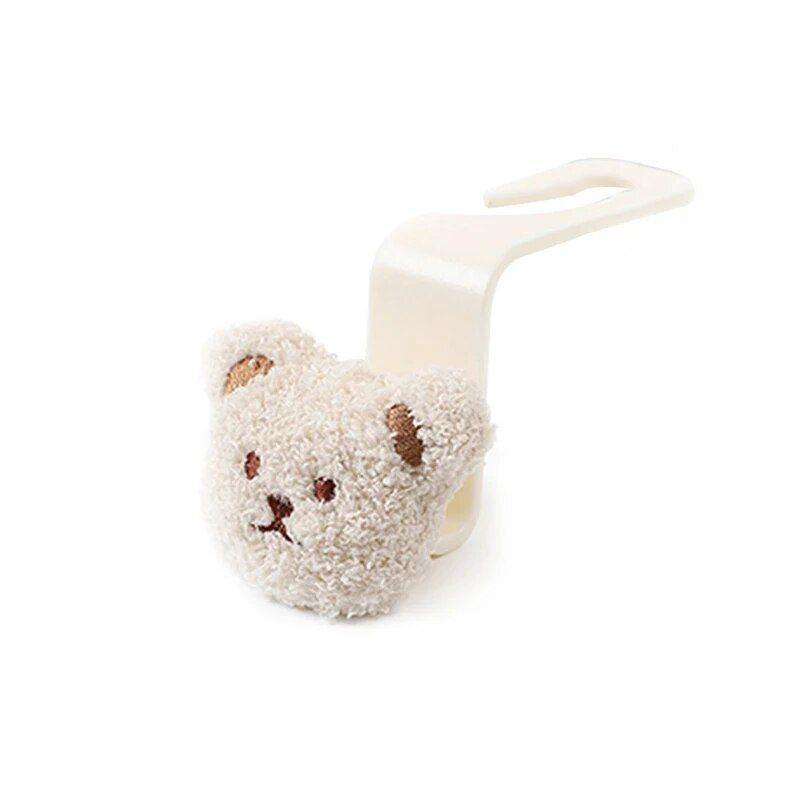 Plush bear car seat back hook, view 3 - MRSLM
