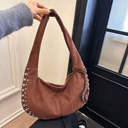 plush underarm tote handbag, view 4 - MRSLM