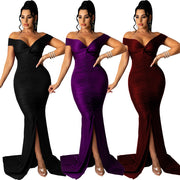 v-neck micro-wrinkle long dress, view 2 - MRSLM