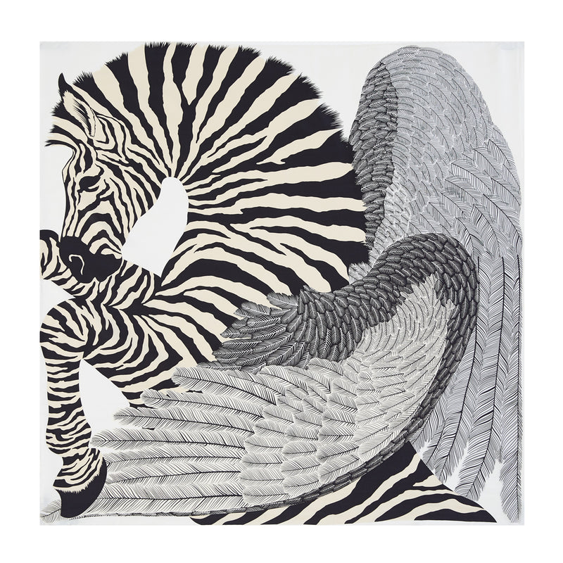 90cm silk blend square scarf, view 3 - MRSLM