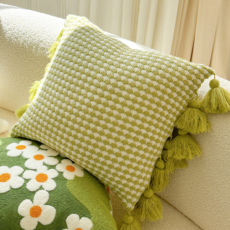 Nordic green sofa pillow cover, view 7 - MRSLM