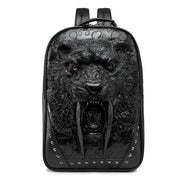 embossed 3d tiger head backpack, view 7 - MRSLM