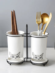 ceramic chopstick holder, view 8 - MRSLM