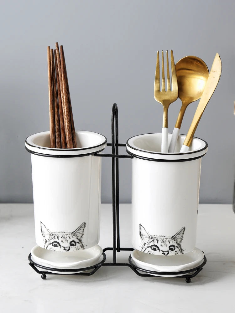 ceramic chopstick holder, view 8 - MRSLM