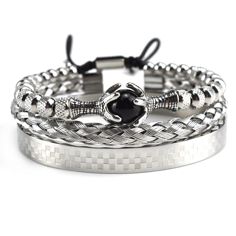 eagle claw tiger eye mesh bracelet, view 3 - MRSLM