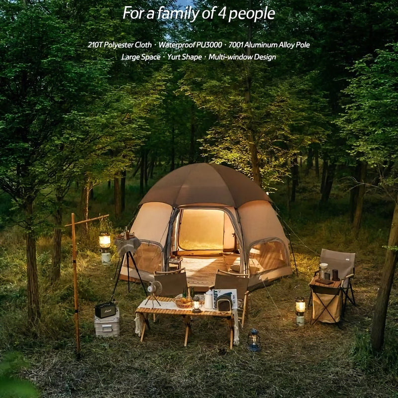 octagonal mushroom camping tent, view 4 - MRSLM