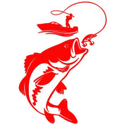 reflective fisherman car decal, view 2 - MRSLM