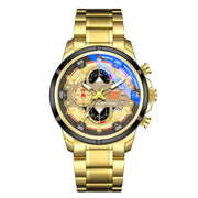 men's multifunction sports watch steel strap, view 2 - MRSLM