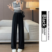 Women's high-waist knit wide-leg pants, view 8 - MRSLM