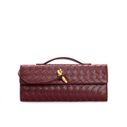 woven leather crossbody clutch bag, view 26 - MRSLM