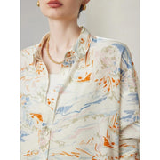 chic summer silk blouse, view 6 - MRSLM