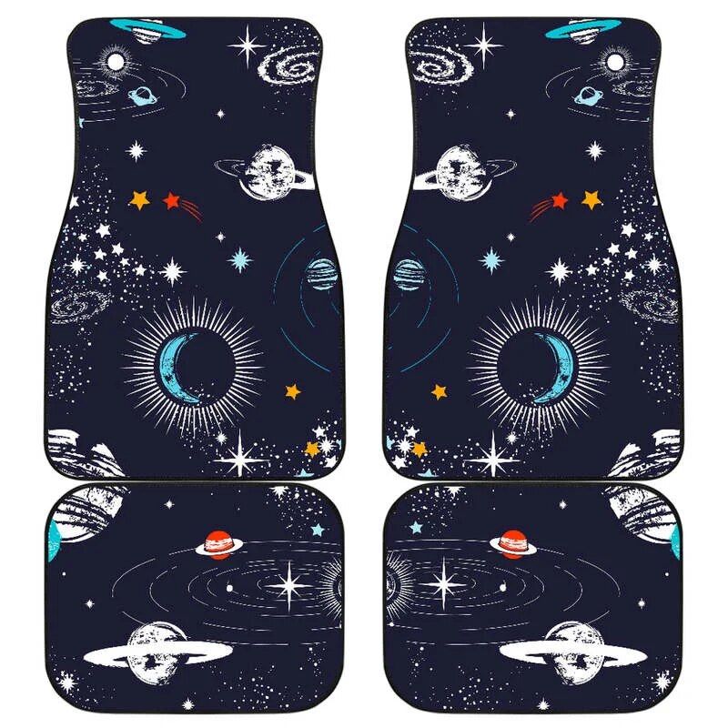 Galactic outer space car floor mats, view 2 - MRSLM
