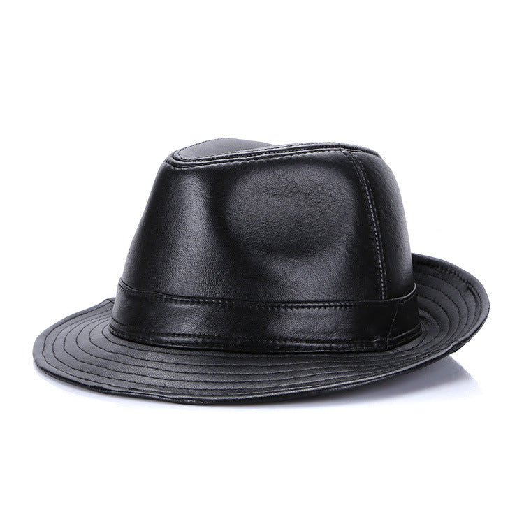 men's sheepskin leather top hat, view 2 - MRSLM