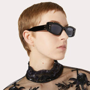 Retro cat eye rivet sunglasses, view 11 - MRSLM
