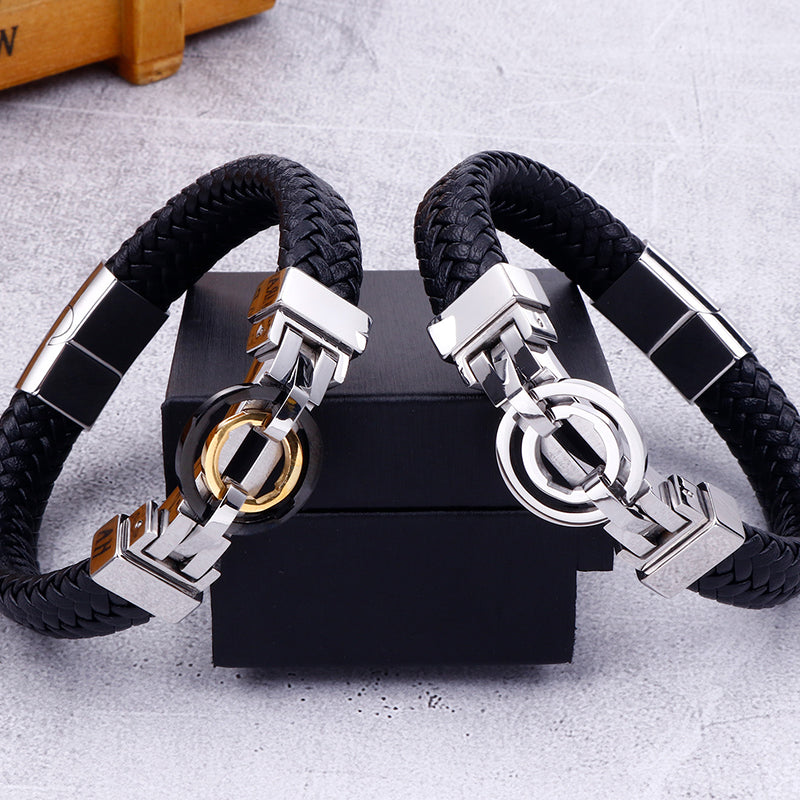 men's vintage leather bracelet, view 5 - MRSLM
