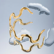 gold wave bracelet and necklace set, view 8 - MRSLM