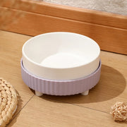 ceramic cat and dog bowl, view 4 - MRSLM