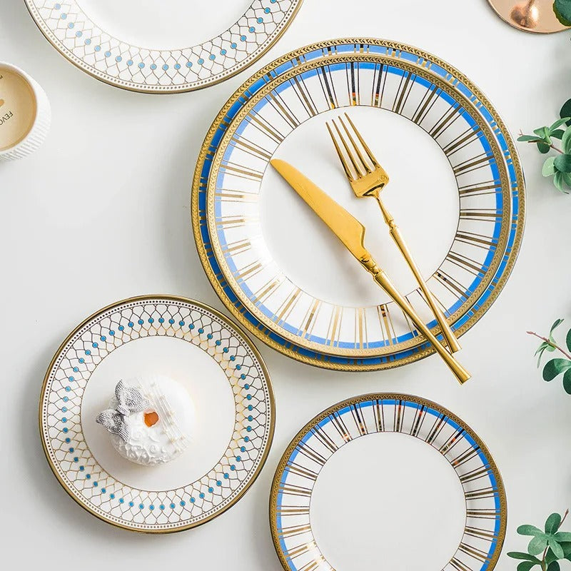 nordic bone china plate set, view 8 - MRSLM