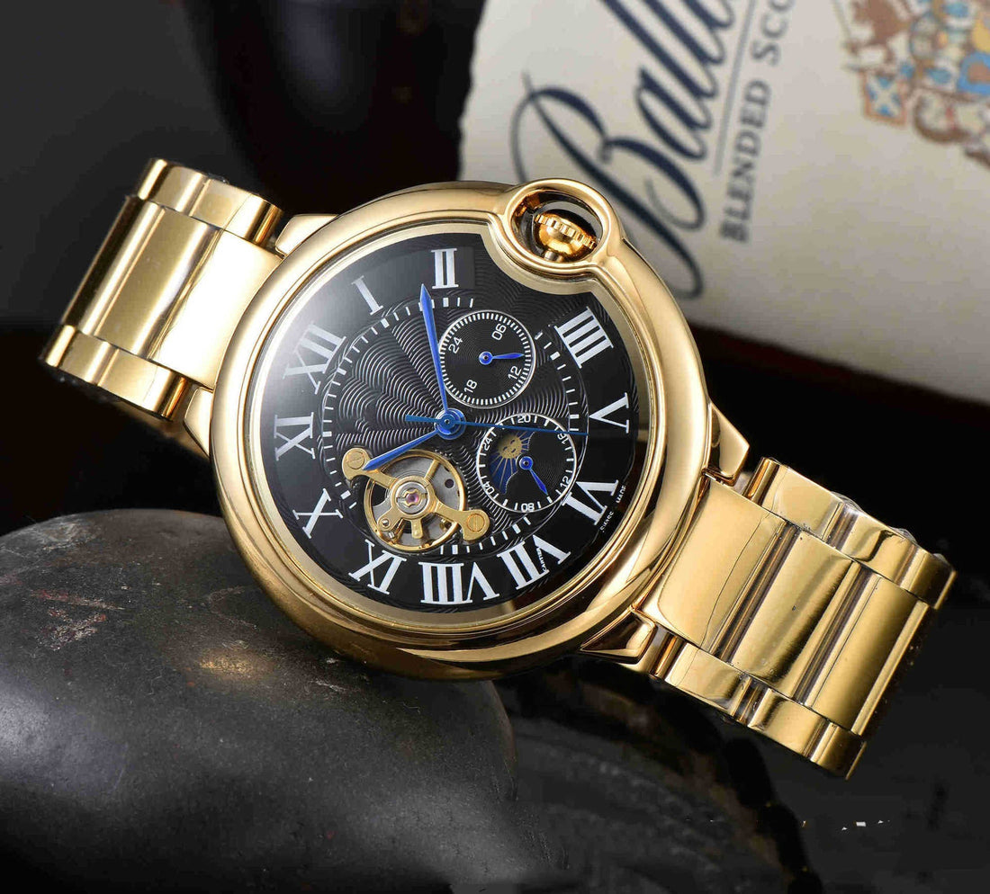 Men's Automatic Mechanical Open Flywheel Watch