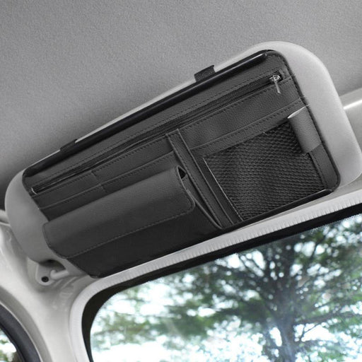 pu leather car sun visor organizer - MRSLM