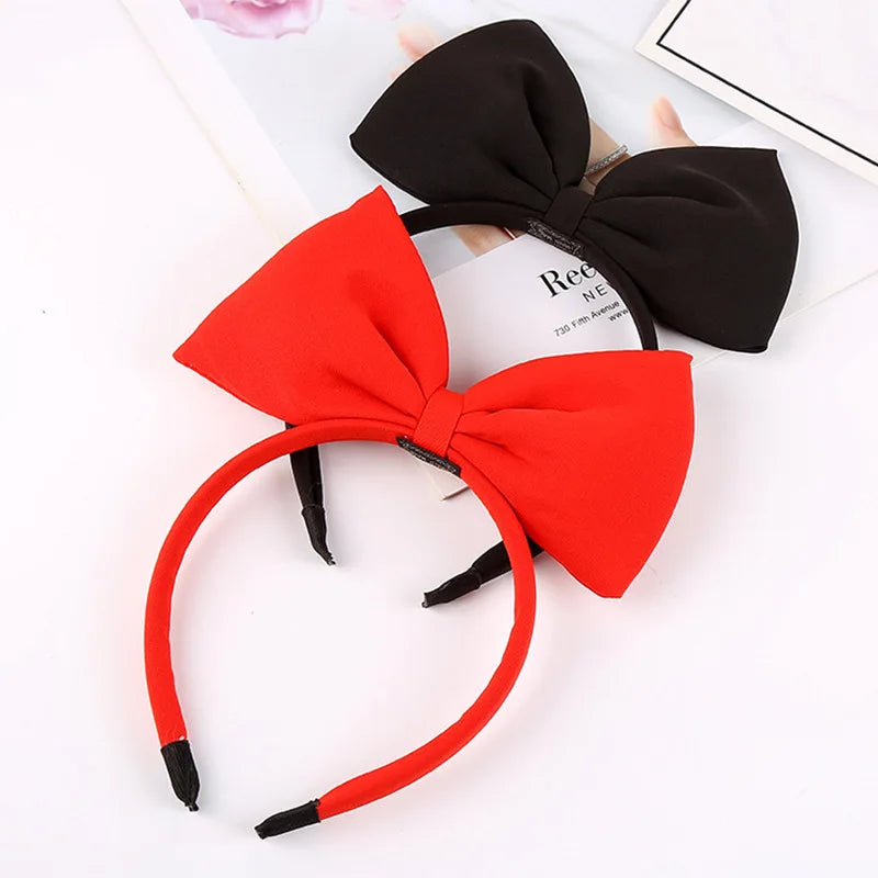 red and black bow knot hairband, view 5 - MRSLM