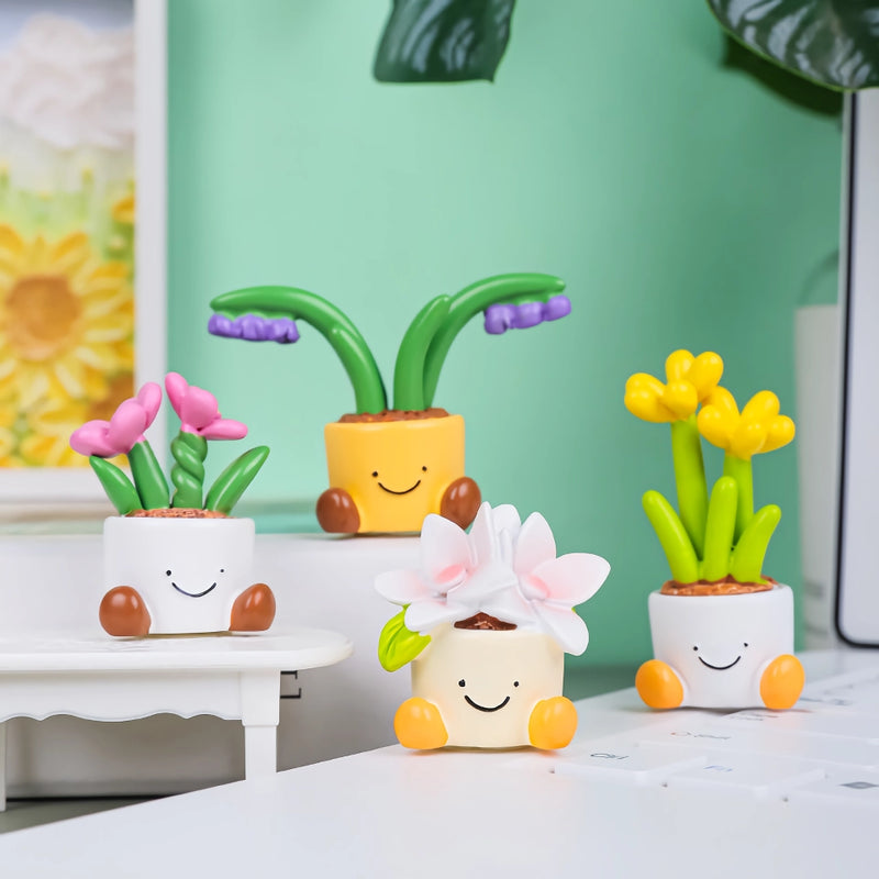 cartoon flower pot car decoration, view 8 - MRSLM