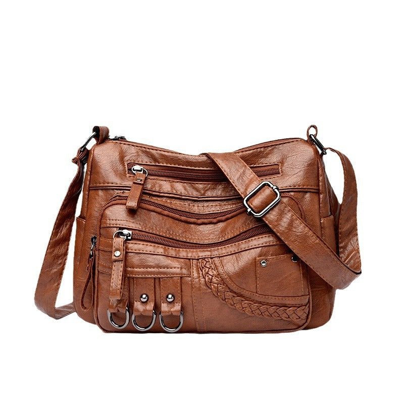 Women's soft PU leather multi-pocket crossbody bag, view 2 - MRSLM