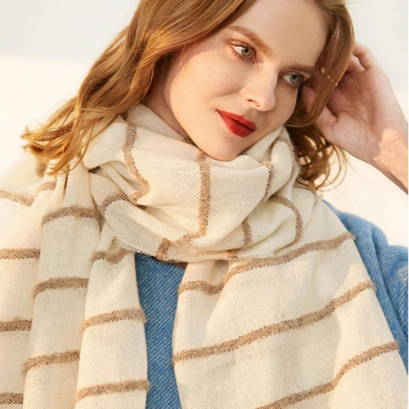 wool pashmina scarf with tassels - MRSLM