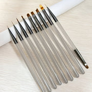 9-piece UV gel nail art brush set, view 3 - MRSLM