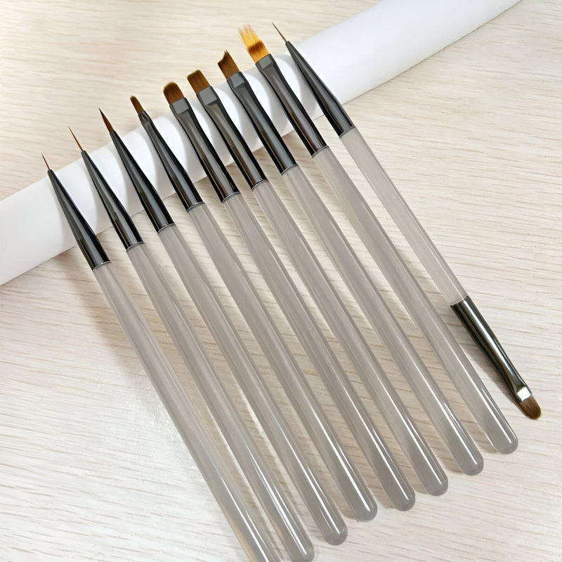 9-piece UV gel nail art brush set, view 3 - MRSLM