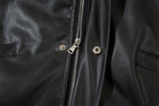 embroidered PU leather jacket, view 8 - MRSLM