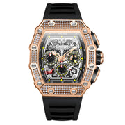 men's full diamond mechanical watch, view 6 - MRSLM