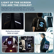 smart LED backpack with pixel art display, view 5 - MRSLM