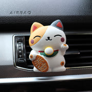 lucky cat car air freshener, view 3 - MRSLM