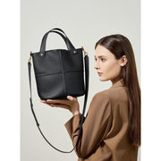 Genuine leather bucket tote bag, view 6 - MRSLM