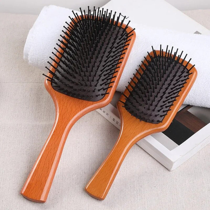 Anti-Static Wooden Air Cushion Hair Brush