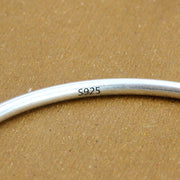 vintage handmade sterling silver cuff bracelet, view 5 - MRSLM